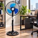 Ver imagem 1 de Ventilador de Coluna 220V 40W 3 Velocidades Oscilante Altura Ajustável Pedestal 3 Pás 29cm