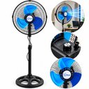 Ver imagem 3 de Ventilador de Coluna 220V 40W 3 Velocidades Oscilante Altura Ajustável Pedestal 3 Pás 29cm
