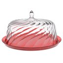 Ver imagem 2 de Kit 3 Boleiras com Cúpula 30cm Torta Doces Crippa Vermelho Transparente Padaria Hotel