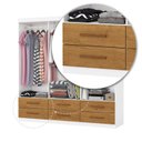 Ver imagem 6 de Guarda-Roupa 6 Portas 6 Gavetas Denver Marrom/Branco/Cinamomo