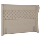 Ver imagem 1 de Cabeceira Cama Box King 195 Cm P05 Madrid Linho Bege Escuro - Lyam Decor