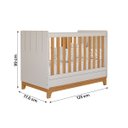 Ver imagem 4 de Berço Mini Cama Biscoito com Regulagem de Altura e Pés Fixo Off White/Nature