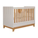 Ver imagem 1 de Berço Mini Cama Biscoito com Regulagem de Altura e Pés Fixo Off White/Nature