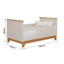 Ver imagem 3 de Berço Mini Cama Biscoito com Regulagem de Altura e Pés Fixo Off White/Nature
