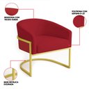 Ver imagem 3 de Poltrona Sala Decorativa Industrial Dourada Kit 2 Arielle Veludo D03 - D’Rossi