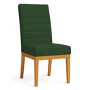 Ver imagem 2 de Kit 6 Cadeiras de Jantar Solana Veludo Base de Madeira - Pallazio Cor:Verde
