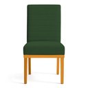 Ver imagem 4 de Kit 6 Cadeiras de Jantar Solana Veludo Base de Madeira - Pallazio Cor:Verde