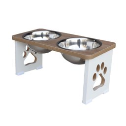 Comedouro Elevado Duplo Cachorro Grande Pet Mdf 20cm - 1