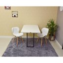 Ver imagem 2 de Conjunto de Mesa Dobrável Retrátil 120 x 75 Branca + 2 Cadeiras Slim - Branca