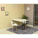 Ver imagem 1 de Conjunto de Mesa Dobrável Retrátil 120 x 75 Branca + 2 Cadeiras Slim - Branca