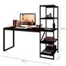 Mesa Escrivaninha Com Estante Lateral P/ Escritório Home Office Estudo - 6