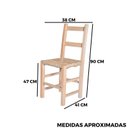 Ver mais imagens de Kit 4 Cadeiras de Palha de Madeira