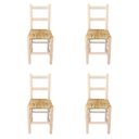 Ver imagem 1 de Kit 4 Cadeiras de Palha de Madeira