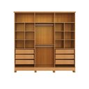 Ver imagem 3 de Guarda-roupa Casal 6 Portas 6 Gavetas Bianca em Mdf com Pés 230cm Naturalle/off White - Bianchi Mó
