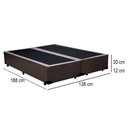 Ver imagem 2 de Cama Box Casal Bipartido Sintético Mega Cama Marrom 138x188x42cm