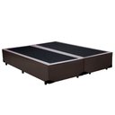 Ver imagem 1 de Cama Box Casal Bipartido Sintético Mega Cama Marrom 138x188x42cm