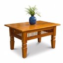Ver imagem 4 de Mesa de Centro Rústica Madeira Maciça Sala Apoio 80x60 Ripada