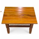 Ver imagem 5 de Mesa de Centro Rústica Madeira Maciça Sala Apoio 80x60 Ripada