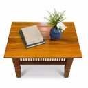 Ver imagem 6 de Mesa de Centro Rústica Madeira Maciça Sala Apoio 80x60 Ripada