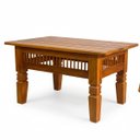Ver imagem 7 de Mesa de Centro Rústica Madeira Maciça Sala Apoio 80x60 Ripada