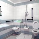 Ver imagem 4 de Alça de Apoio Barra 80cm Preto Inox Idoso Cadeirante Gestante Banheiro Box Quarto Corrimao Resistent