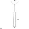Pendente Tubo Cilindro Alumínio Cobre 30Cm + Led 3k - 4