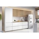 Ver imagem 1 de Cozinha Modulada Nesher Rainha 6 Peças (3aéreos+2balcões+1paneleiro) C6p89 Nature/branco-nesher