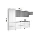 Ver imagem 3 de Cozinha Modulada Nesher Rainha 6 Peças (3aéreos+2balcões+1paneleiro) C6p89 Nature/branco-nesher