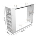 Ver imagem 2 de Cabideiro Ilha Loja 100% Mdf M71.2020.b (cabideiro e Nichos) Mundi Moveis