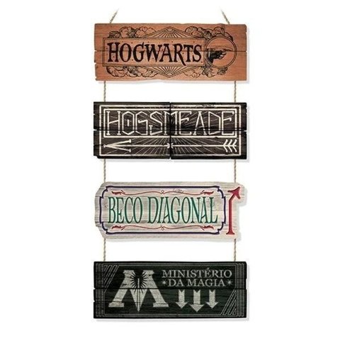 Placa Mdf Lugares Mágicos - Harry Potter
