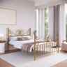 Cama King em Ferro Clássica Elizabeth:dourado - 1