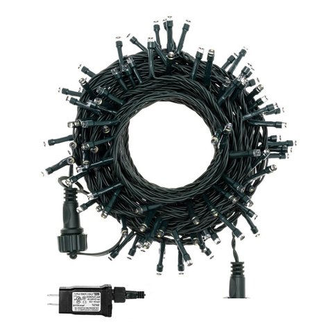 Kit 4 Cordão 300 Leds C/ Função 30m Morno Fio Verde 31V