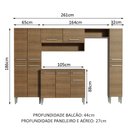 Ver imagem 4 de Armário de Cozinha Completa 261cm Rustic Emilly Hit Madesa