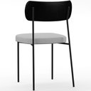 Ver mais imagens de Kit 04 Cadeiras para Sala de Jantar Melina L02 Couríssimo Preto Linho Cinza - Lyam Decor