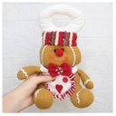 Ver imagem 4 de Enfeite para Porta Maçaneta Natal Biscoito Natalino 25cm
