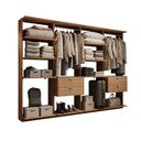 Ver imagem 2 de Guarda-Roupas Closet Modulado Alasca Duo 240cm 4 Peças com 4 Gavetas e Cabideiros Freijó Carraro