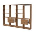 Ver imagem 3 de Guarda-Roupas Closet Modulado Alasca Duo 240cm 4 Peças com 4 Gavetas e Cabideiros Freijó Carraro