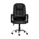 Ver imagem 2 de Cadeira Giratória Para Escritório em Couro PU Preta W-65