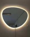 Ver imagem 3 de Espelho Multiuso Lapidado Pendurador Led Amarelo 66x52cm Orgânico G