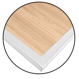 Mesa de Apoio Lateral para Sofá Belfast Branco e Jade - 5