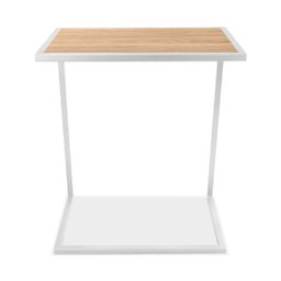 Mesa de Apoio Lateral para Sofá Belfast Branco e Jade - 3