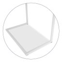 Ver imagem 4 de Mesa de Apoio Lateral para Sofá Belfast Branco e Jade