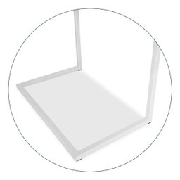 Mesa de Apoio Lateral para Sofá Belfast Branco e Jade - 4