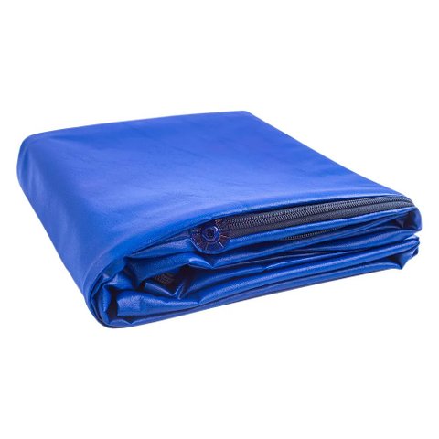 Capa Para Colchão Casal Hospitalar Impermeável Azul Com Ziper - 1.28x1.88x0.20 Orthovida