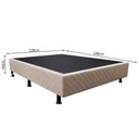 Ver imagem 4 de Base Box para Cama Viúva 128x188cm Liz S05 Sintético Bege - Mpozenato