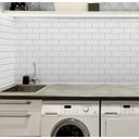 Ver imagem 1 de Kit 8 Placas Encaixe Acabamento Revestimento Fosco 3d Pvc Modelos:tijolinho Retro