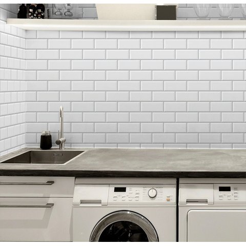 Kit 8 Placas Encaixe Acabamento Revestimento Fosco 3d Pvc Modelos:tijolinho Retro