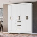 Ver imagem 2 de Guarda Roupa 6 Portas Itatiba Branco 868440 Moval
