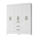 Ver imagem 1 de Guarda Roupa 6 Portas Itatiba Branco 868440 Moval