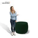 Ver imagem 4 de Kit 02 Puffs Decorativos Living Aisha Orgânico Redondo Veludo Verde Escuro - Desk Design